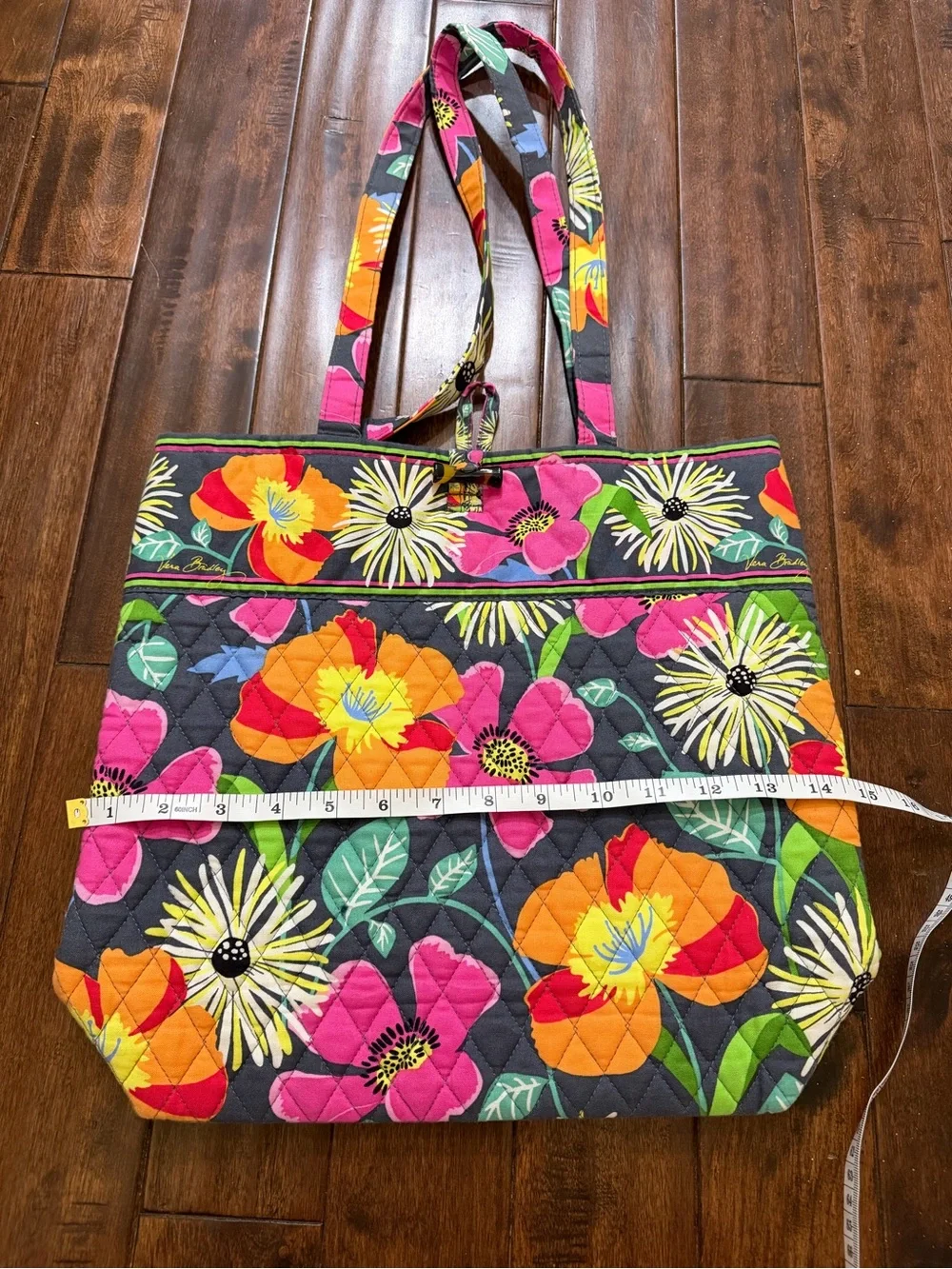 Vera Bradley Floral Tote Bag - Jazzy Blues